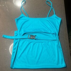 Aqua Cutout Dress